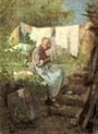 Old Woman Darning